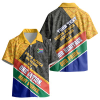 Personalized South Africa Heritage Day Kid Hawaiian Shirt One Nation Many Stories Geometric Flag Pattern