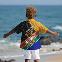 Personalized South Africa Heritage Day Kid Hawaiian Shirt One Nation Many Stories Geometric Flag Pattern