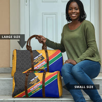 Personalized South Africa Heritage Day Travel Bag One Nation Many Stories Geometric Flag Pattern