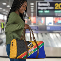 Personalized South Africa Heritage Day Travel Bag One Nation Many Stories Geometric Flag Pattern