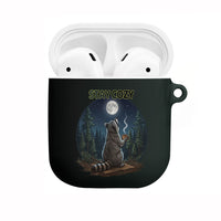 Raccoon Stay Wild Stay Cozy Camping AirPods Case Starry Night Forest Wildlife