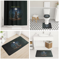 Raccoon Stay Wild Stay Cozy Camping Bathroom Set Starry Night Forest Wildlife