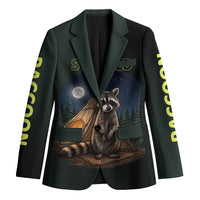 Raccoon Stay Wild Stay Cozy Camping Blazer Starry Night Forest Wildlife
