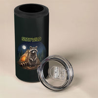 Raccoon Stay Wild Stay Cozy Camping 4 in 1 Can Cooler Tumbler Starry Night Forest Wildlife