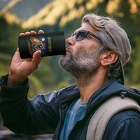 Raccoon Stay Wild Stay Cozy Camping 4 in 1 Can Cooler Tumbler Starry Night Forest Wildlife