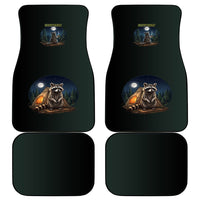 Raccoon Stay Wild Stay Cozy Camping Car Mats Starry Night Forest Wildlife