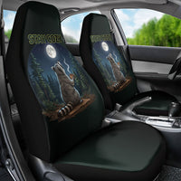 Raccoon Stay Wild Stay Cozy Camping Car Seat Cover Starry Night Forest Wildlife