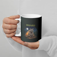 Raccoon Stay Wild Stay Cozy Camping Ceramic Mug Starry Night Forest Wildlife