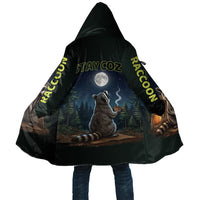 Raccoon Stay Wild Stay Cozy Camping Cloak Starry Night Forest Wildlife