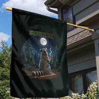 Raccoon Stay Wild Stay Cozy Camping Garden Flag Starry Night Forest Wildlife