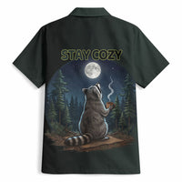 Raccoon Stay Wild Stay Cozy Camping Hawaiian Shirt Starry Night Forest Wildlife