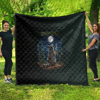 Raccoon Stay Wild Stay Cozy Camping Quilt Starry Night Forest Wildlife