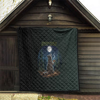 Raccoon Stay Wild Stay Cozy Camping Quilt Starry Night Forest Wildlife