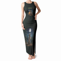 Raccoon Stay Wild Stay Cozy Camping Tank Maxi Dress Starry Night Forest Wildlife