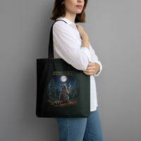 Raccoon Stay Wild Stay Cozy Camping Tote Bag Starry Night Forest Wildlife