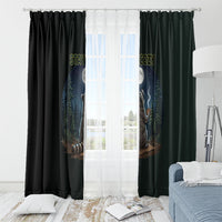 Raccoon Stay Wild Stay Cozy Camping Window Curtain Starry Night Forest Wildlife
