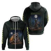 Raccoon Stay Wild Stay Cozy Camping Zip Hoodie Starry Night Forest Wildlife