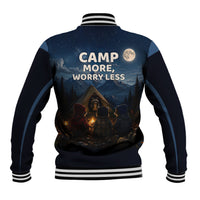 Raccoons Campfire Stay Cozy Stay Wild Baseball Jacket Starry Night Forest Wildlife