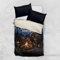 Raccoons Campfire Stay Cozy Stay Wild Bedding Set Starry Night Forest Wildlife