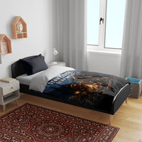 Raccoons Campfire Stay Cozy Stay Wild Bedding Set Starry Night Forest Wildlife