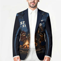 Raccoons Campfire Stay Cozy Stay Wild Blazer Starry Night Forest Wildlife