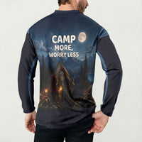 Raccoons Campfire Stay Cozy Stay Wild Button Sweatshirt Starry Night Forest Wildlife