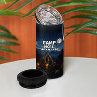 Raccoons Campfire Stay Cozy Stay Wild 4 in 1 Can Cooler Tumbler Starry Night Forest Wildlife