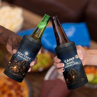 Raccoons Campfire Stay Cozy Stay Wild 4 in 1 Can Cooler Tumbler Starry Night Forest Wildlife