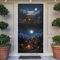 Raccoons Campfire Stay Cozy Stay Wild Door Cover Starry Night Forest Wildlife