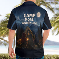Raccoons Campfire Stay Cozy Stay Wild Hawaiian Shirt Starry Night Forest Wildlife