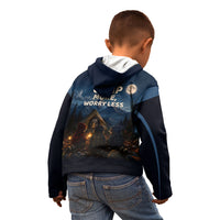Raccoons Campfire Stay Cozy Stay Wild Kid Hoodie Starry Night Forest Wildlife