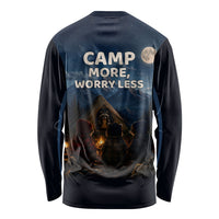 Raccoons Campfire Stay Cozy Stay Wild Long Sleeve Shirt Starry Night Forest Wildlife