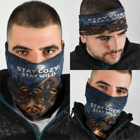 Raccoons Campfire Stay Cozy Stay Wild Neck Gaiter Starry Night Forest Wildlife