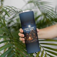 Raccoons Campfire Stay Cozy Stay Wild Skinny Tumbler Starry Night Forest Wildlife