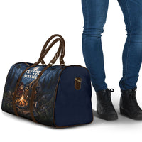 Raccoons Campfire Stay Cozy Stay Wild Travel Bag Starry Night Forest Wildlife