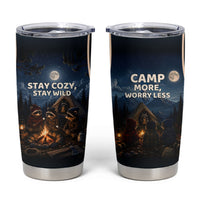 Raccoons Campfire Stay Cozy Stay Wild Tumbler Cup Starry Night Forest Wildlife