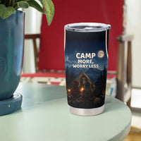 Raccoons Campfire Stay Cozy Stay Wild Tumbler Cup Starry Night Forest Wildlife