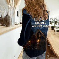 Raccoons Campfire Stay Cozy Stay Wild Women Casual Shirt Starry Night Forest Wildlife