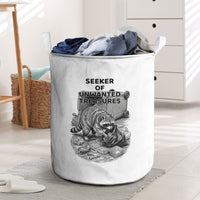 Raccoon I Am Not A Raccoon I Am A Trash Panda Laundry Basket Funny Animal Meme Grayscale Sketch Illustration