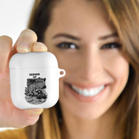 Raccoon I Am Not A Raccoon I Am A Trash Panda AirPods Case Funny Animal Meme Grayscale Sketch Illustration