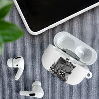Raccoon I Am Not A Raccoon I Am A Trash Panda AirPods Case Funny Animal Meme Grayscale Sketch Illustration