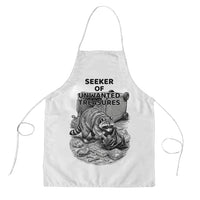 Raccoon I Am Not A Raccoon I Am A Trash Panda Apron Funny Animal Meme Grayscale Sketch Illustration