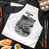 Raccoon I Am Not A Raccoon I Am A Trash Panda Apron Funny Animal Meme Grayscale Sketch Illustration