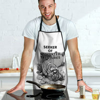 Raccoon I Am Not A Raccoon I Am A Trash Panda Apron Funny Animal Meme Grayscale Sketch Illustration