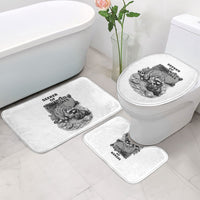 Raccoon I Am Not A Raccoon I Am A Trash Panda Bathroom Set Funny Animal Meme Grayscale Sketch Illustration