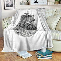 Raccoon I Am Not A Raccoon I Am A Trash Panda Blanket Funny Animal Meme Grayscale Sketch Illustration