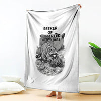 Raccoon I Am Not A Raccoon I Am A Trash Panda Blanket Funny Animal Meme Grayscale Sketch Illustration