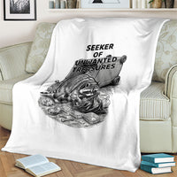 Raccoon I Am Not A Raccoon I Am A Trash Panda Blanket Funny Animal Meme Grayscale Sketch Illustration