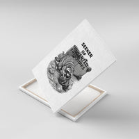 Raccoon I Am Not A Raccoon I Am A Trash Panda Canvas Wall Art Funny Animal Meme Grayscale Sketch Illustration