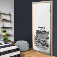 Raccoon I Am Not A Raccoon I Am A Trash Panda Door Cover Funny Animal Meme Grayscale Sketch Illustration